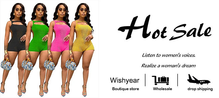 Sexy See Through Hollow Out Knitted Romper Sleeveless Crochet See Through Backless Solid Skinny Summer Beach Playsuits Clubwear