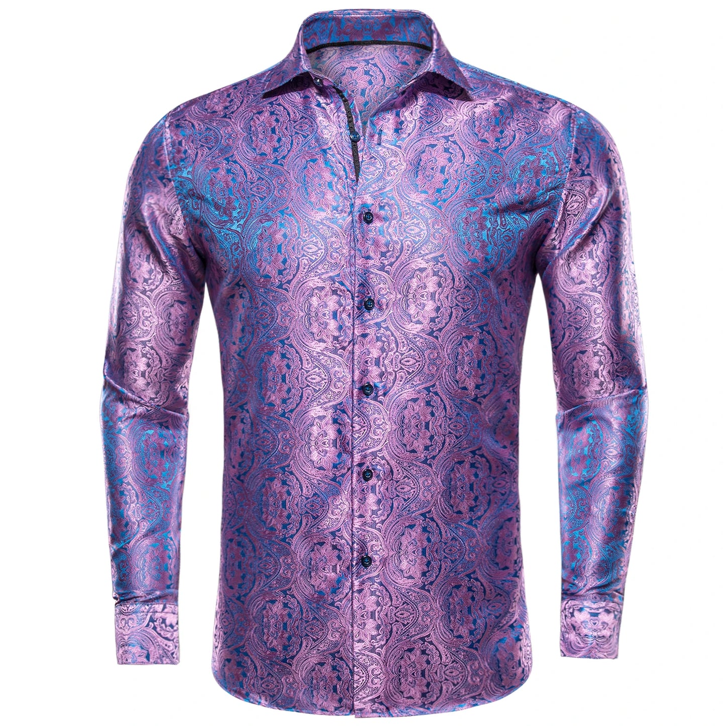 Hi-Tie Lilac Mauve Lavender Purple Silk Mens Shirts