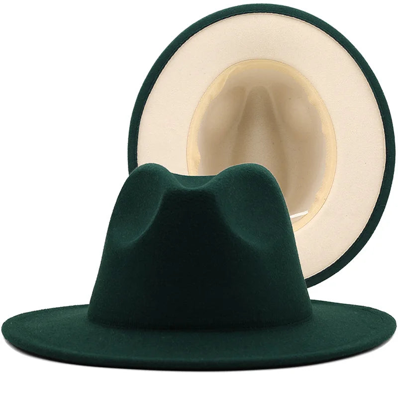 QBHAT Two-color Fedora Hat Men