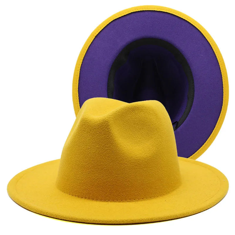 QBHAT Two-color Fedora Hat Men