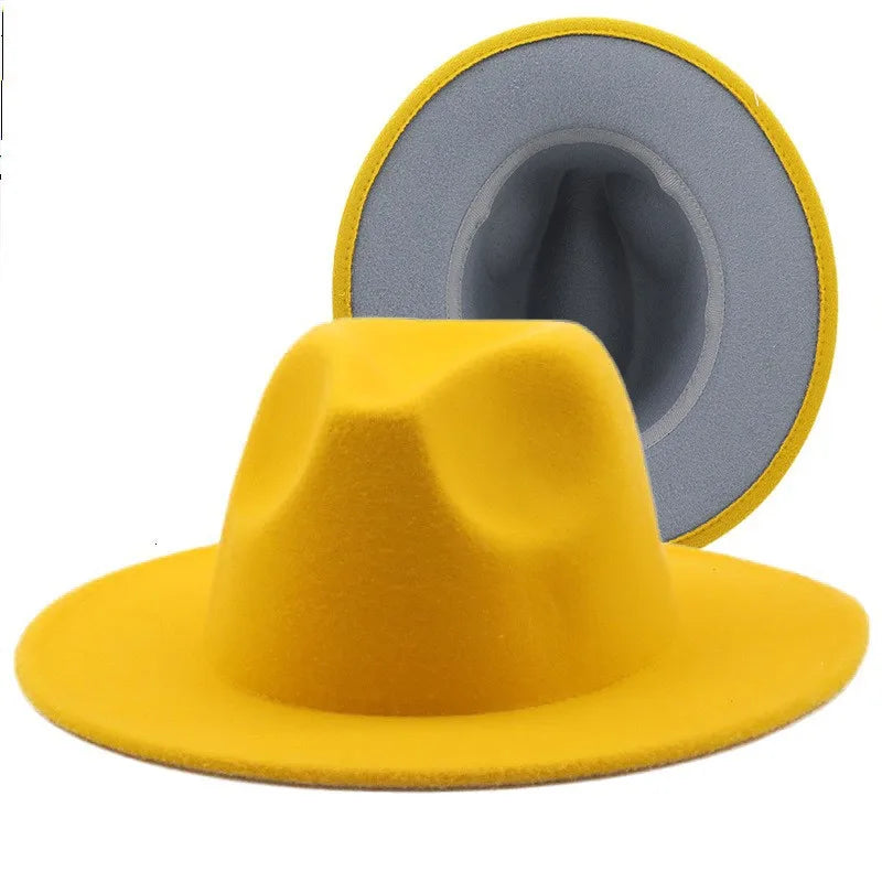 QBHAT Two-color Fedora Hat Men