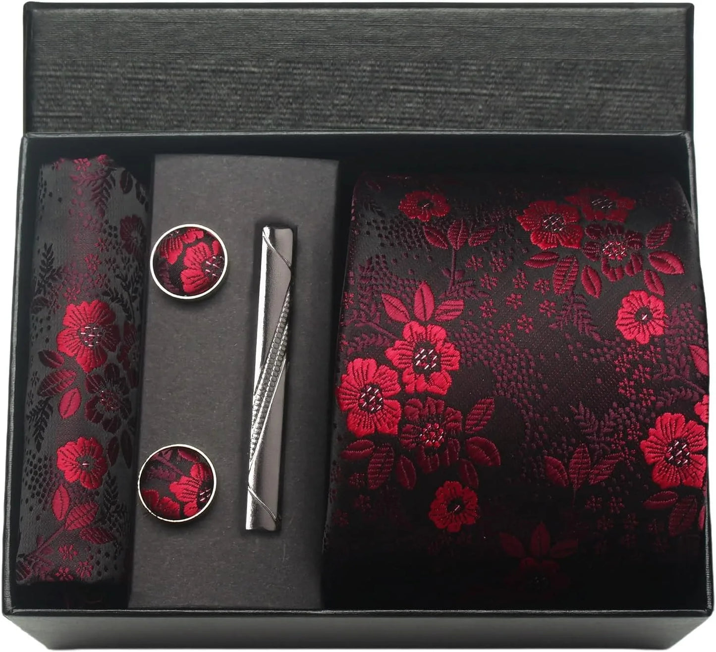 100% Silk Necktie Paisley Floral Mens Tie