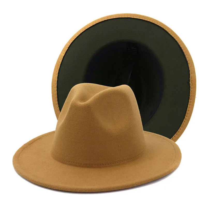 QBHAT Two-color Fedora Hat Men