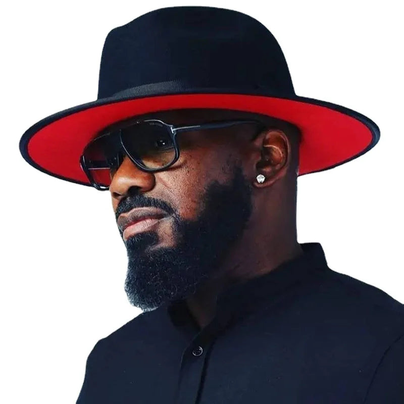 QBHAT Two-color Fedora Hat Men
