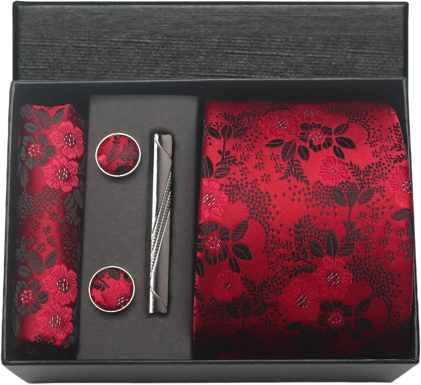 100% Silk Necktie Paisley Floral Mens Tie