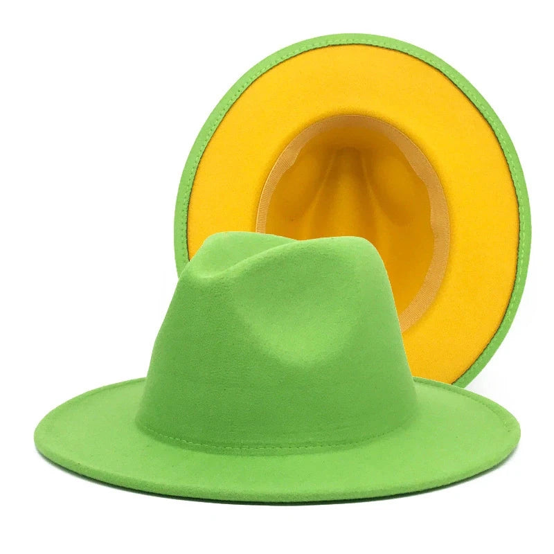 QBHAT Two-color Fedora Hat Men
