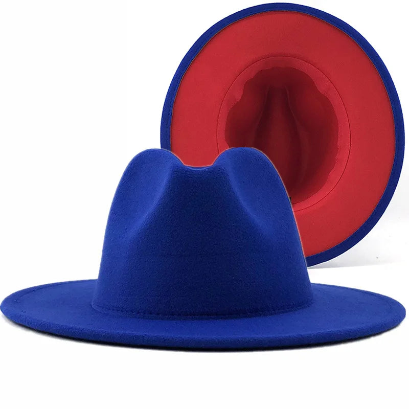 QBHAT Two-color Fedora Hat Men