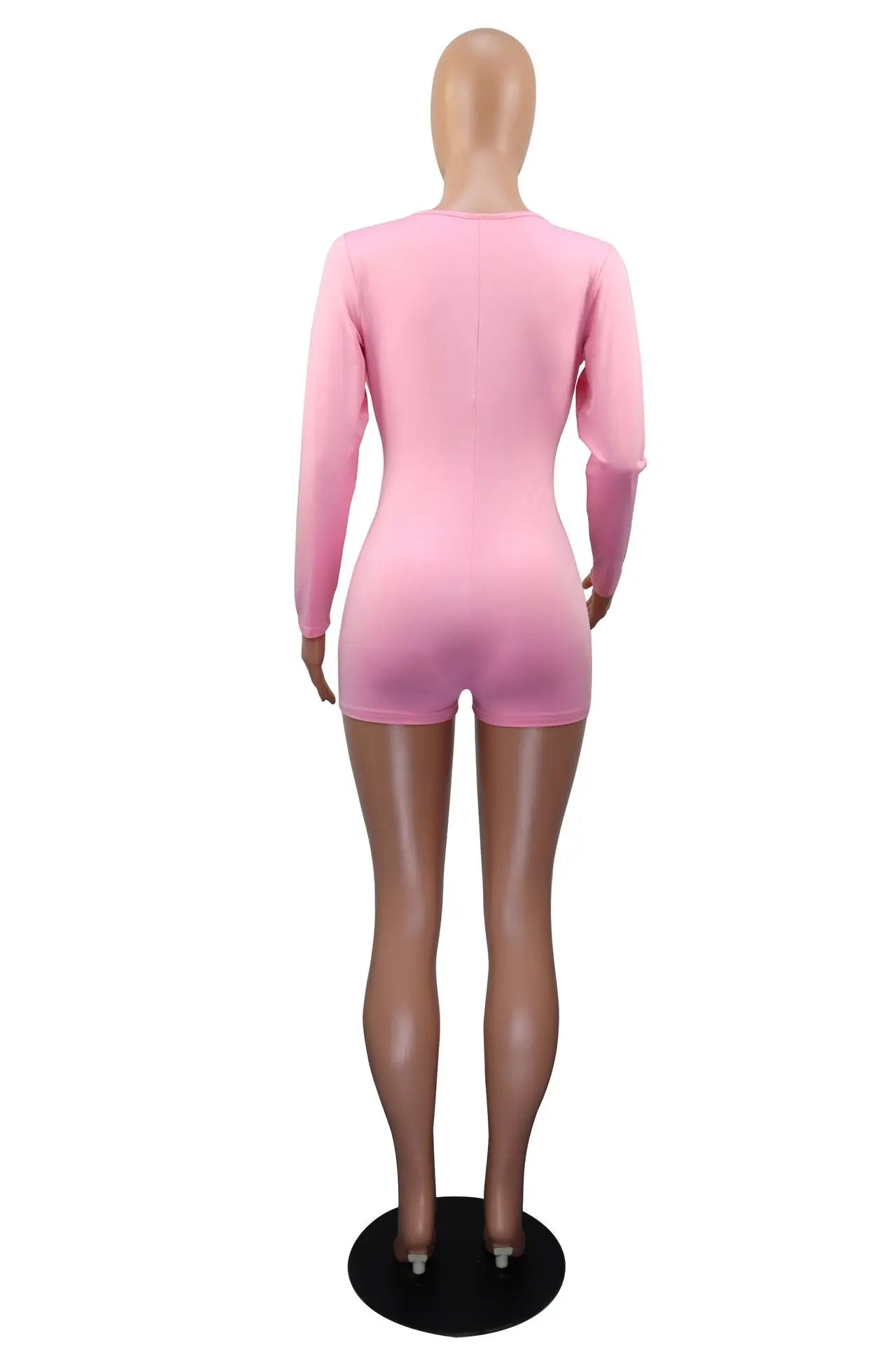 Hot Selling New Sexy V-neck Button Solid Color Jumpsuit Casual Home Wear