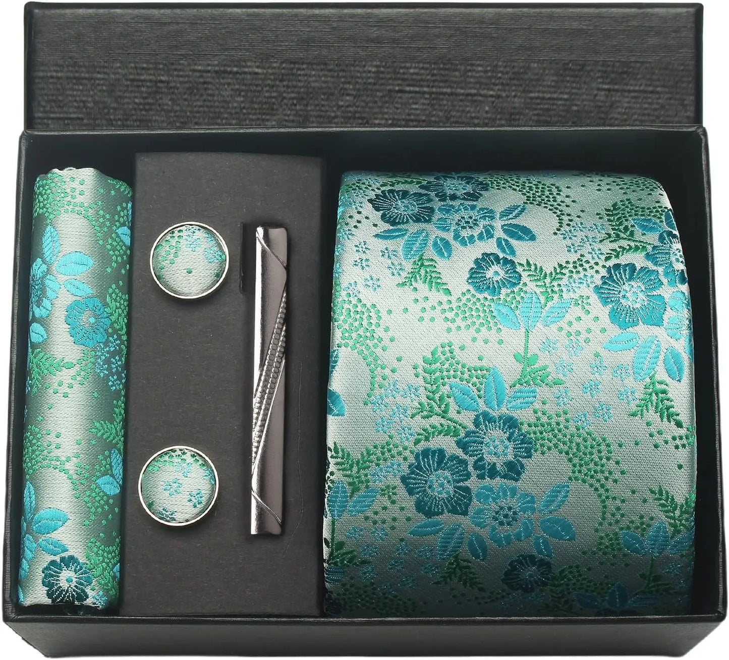 100% Silk Necktie Paisley Floral Mens Tie