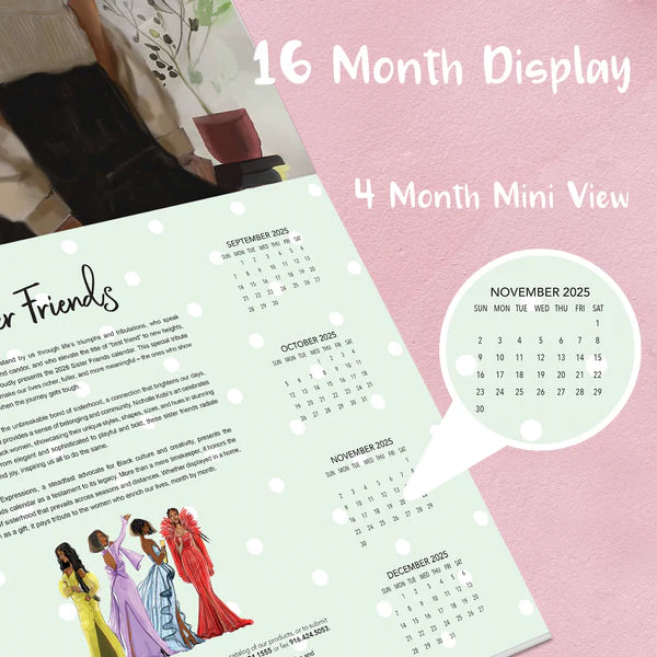 2026 Sister Friends Wall Calendar | FashionMojos.com