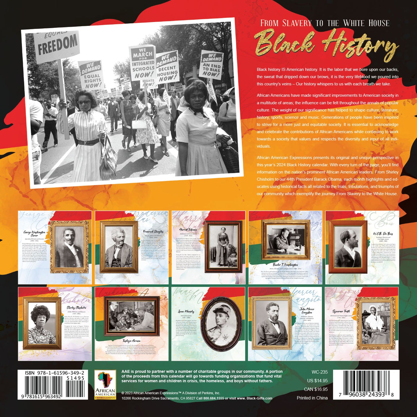 Black History 2024 Wall Calendar