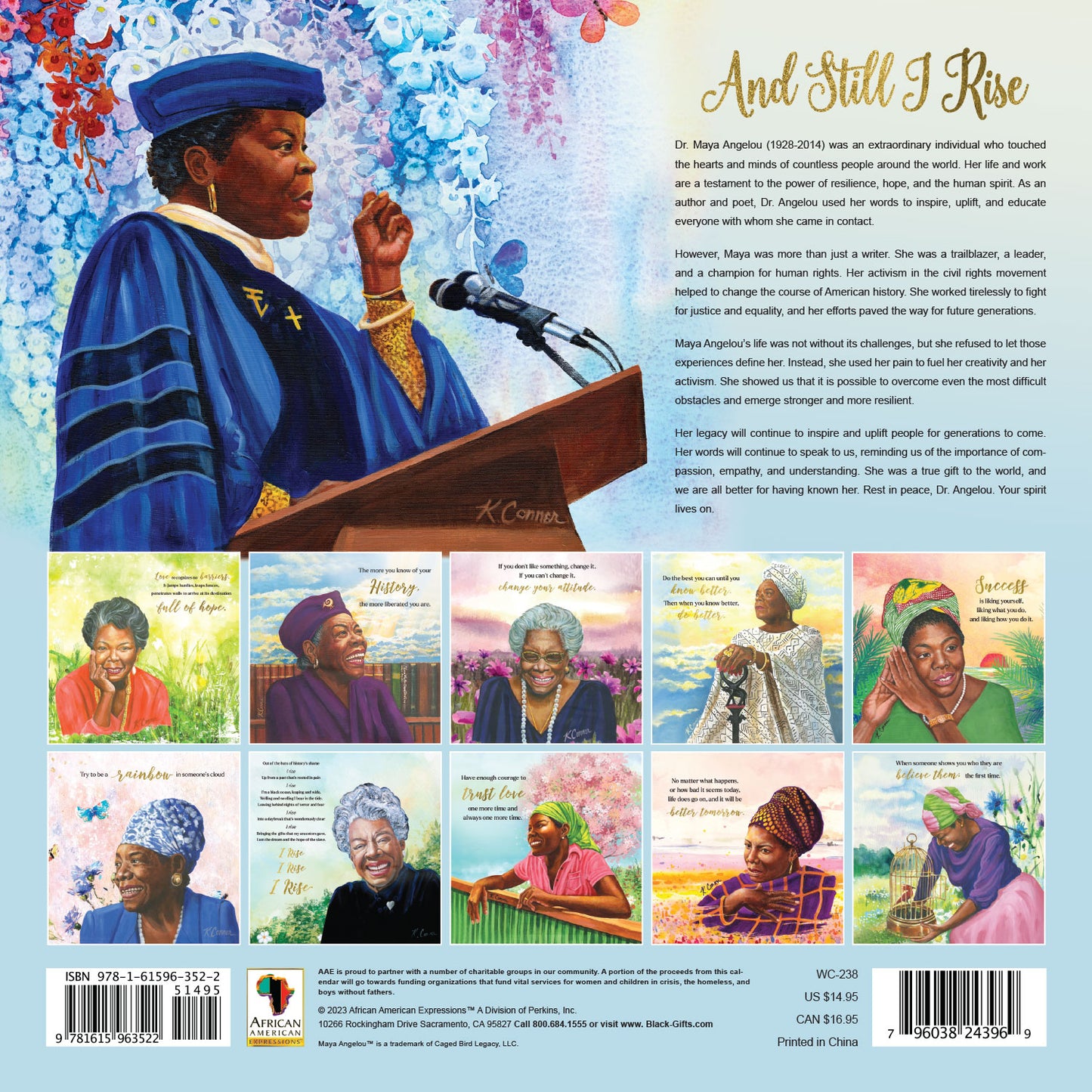 2024 And Still I Rise Wall Calendar