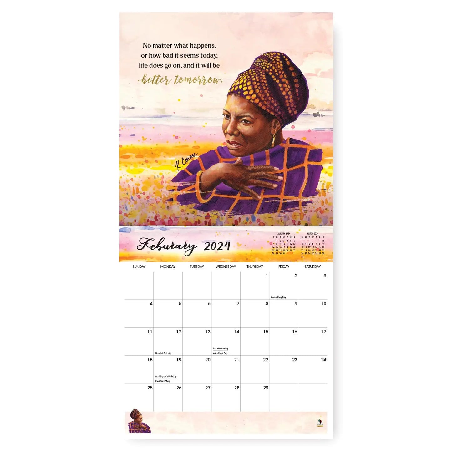 2024 And Still I Rise Wall Calendar FashionMojos.com