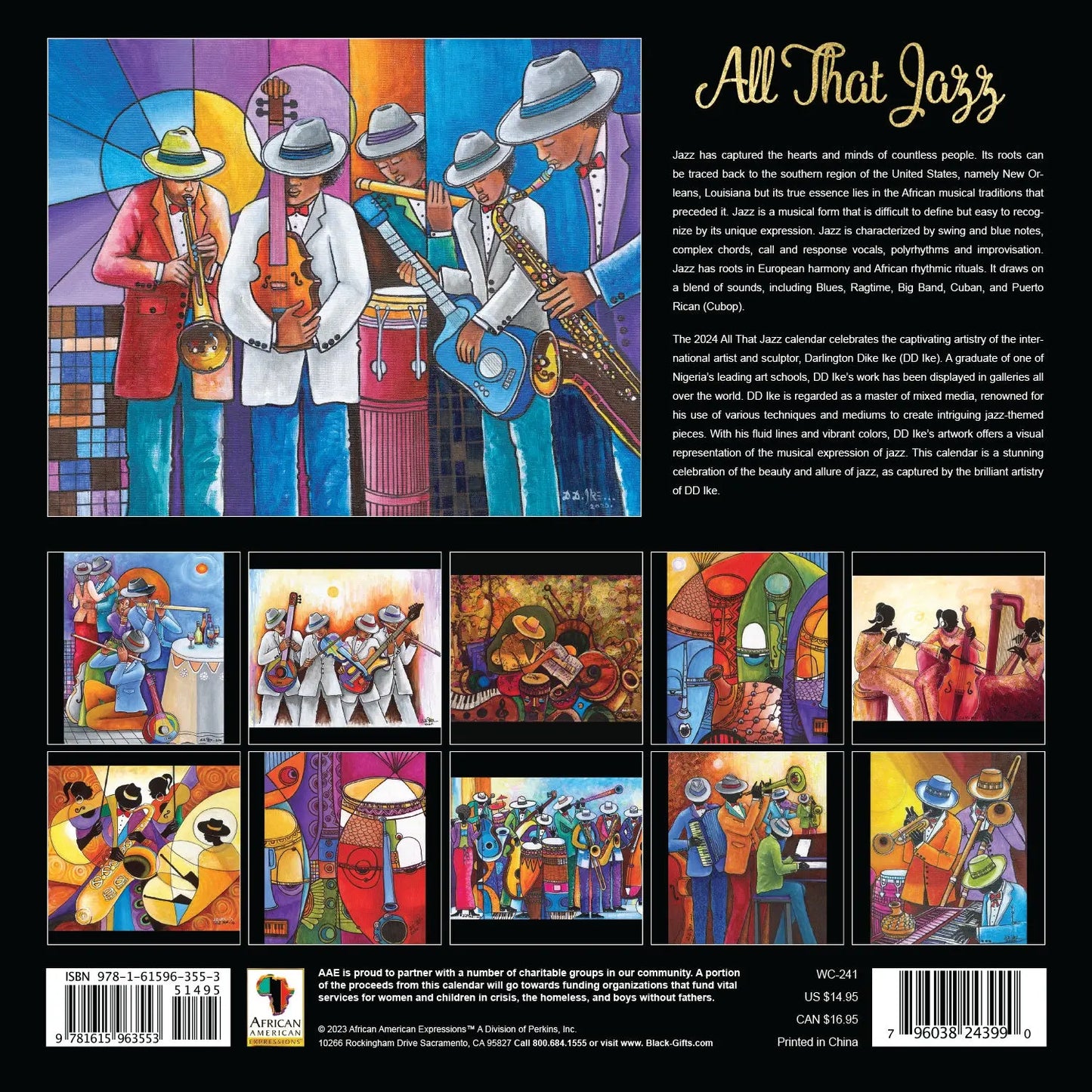 2024 All That Jazz Wall Calendar FashionMojos.com