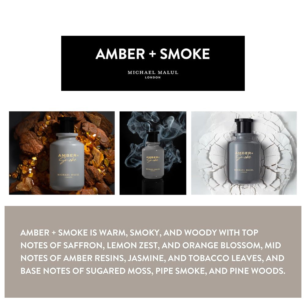 Michael Malul Amber + Smoke Eau de Parfum for Men - 100ml | 3.4oz
