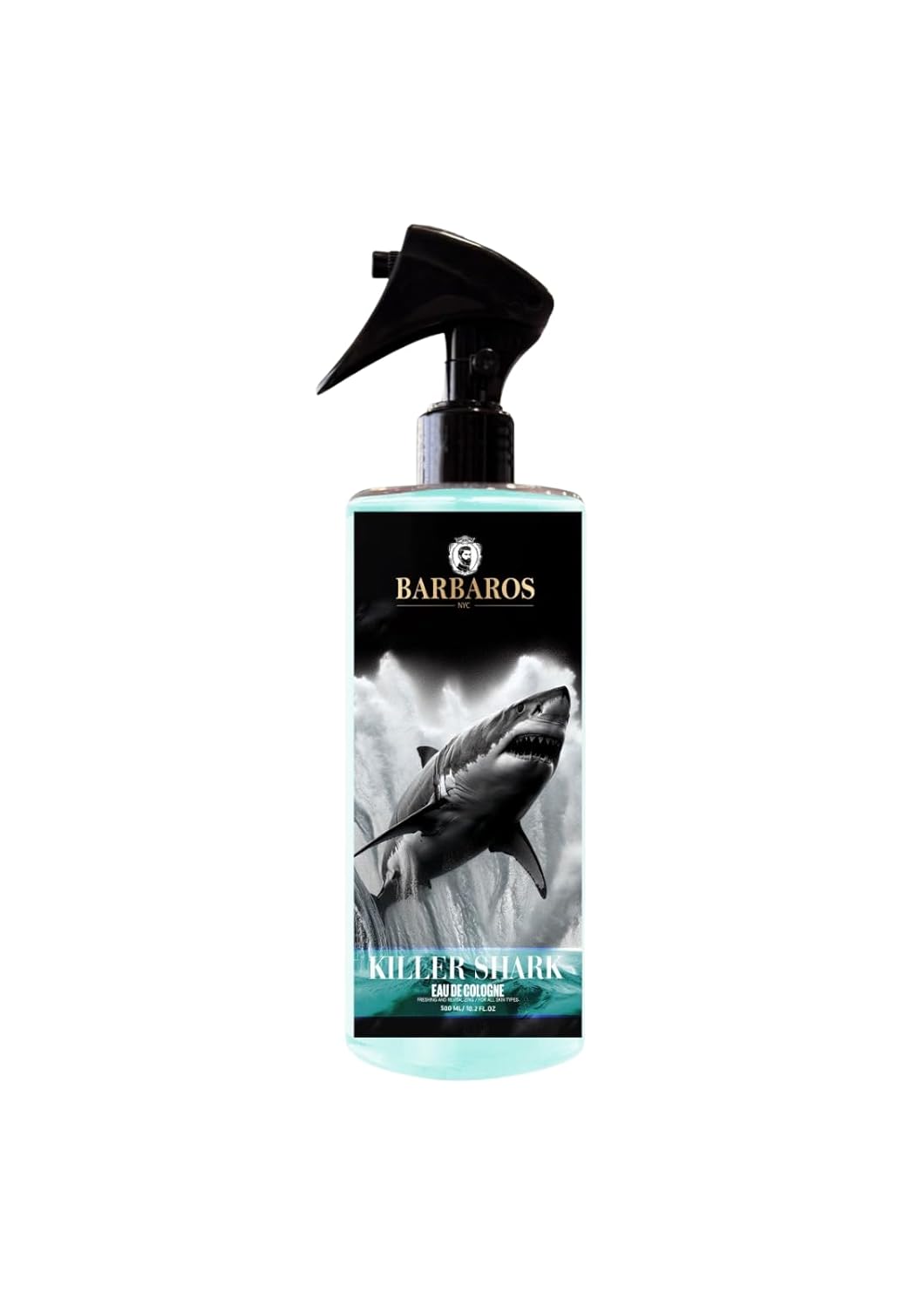 BARBAROS KILLER SHARK AFTERSHAVE/COLOGNE 16.9OZ N.O.S. Barber Supply