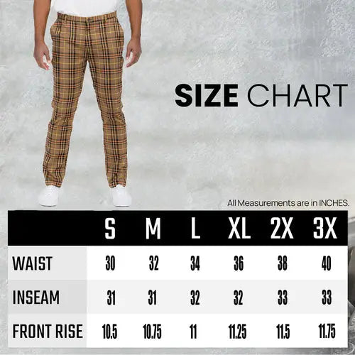 Plaid Slim Fit Trouser Pants FashionMojos.com