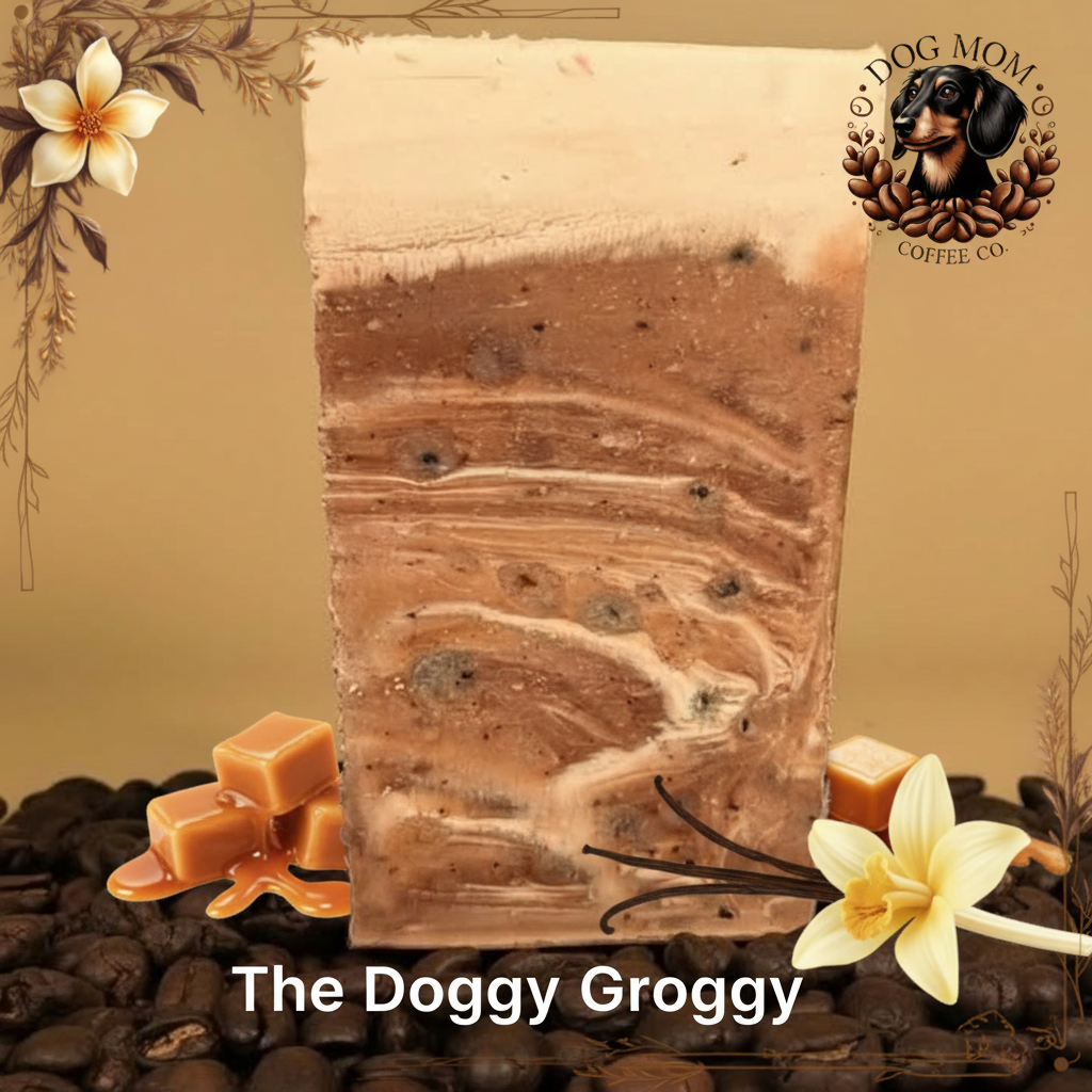 Doggy Groggy Tallow Soap - Local Dog Mom Collab & Deeply Moisturizing Coffee Bar Soapyfluffs