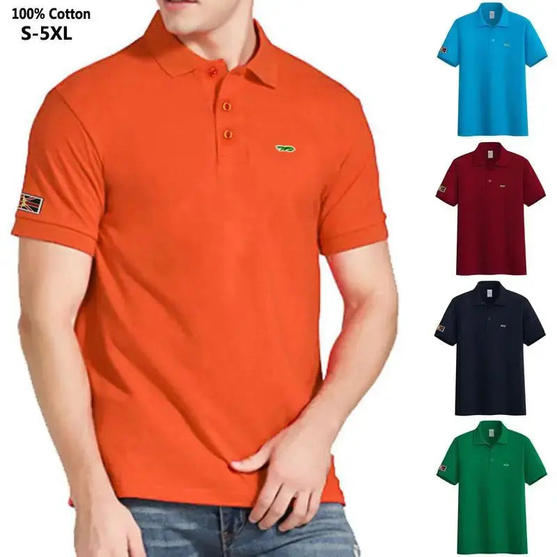 100% Cotton High Quality Summer New-Design Men's Polo Shirt Casual Short Sleeve Polos Hommes Fashion Men Clothing Tops S-5XL FashionMojos.com