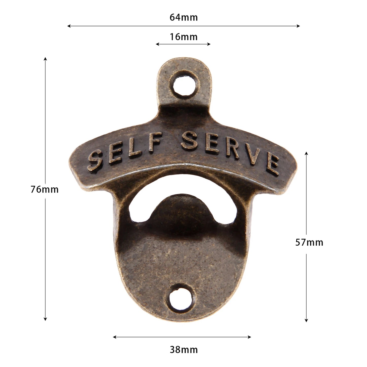 1 Pc Antique Bronze Wall Bottle Opener Wall Mounted Hanging Beer Bottle Vintage Opener Kitchen Bar Useful Tool Gift Zinc Alloy