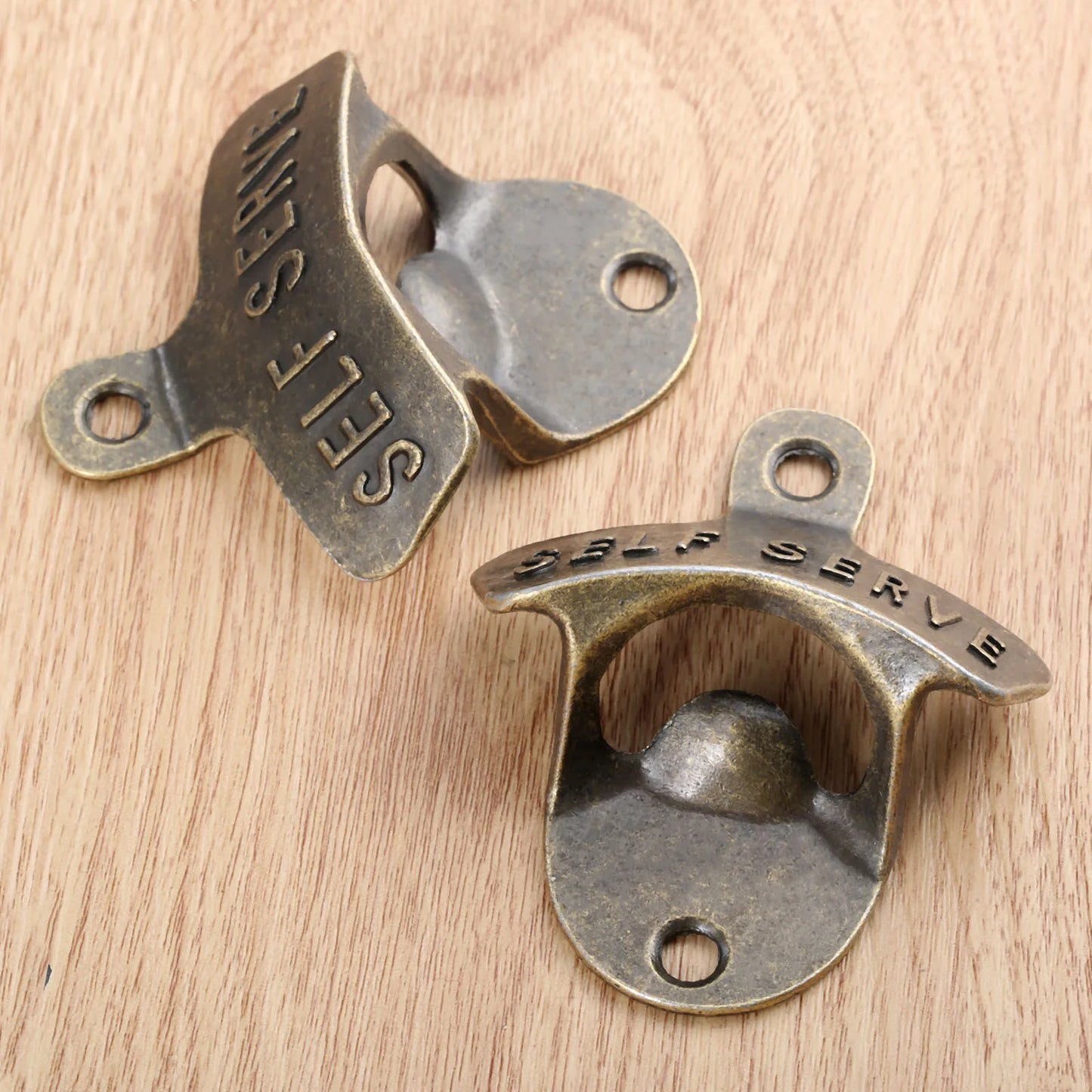 1 Pc Antique Bronze Wall Bottle Opener Wall Mounted Hanging Beer Bottle Vintage Opener Kitchen Bar Useful Tool Gift Zinc Alloy