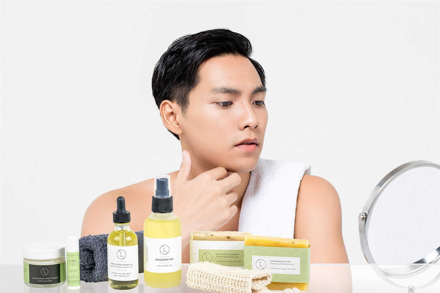 Father's Day Gift -Fresh earthy Natural skincare set, Eucalyptus Men Grooming kit