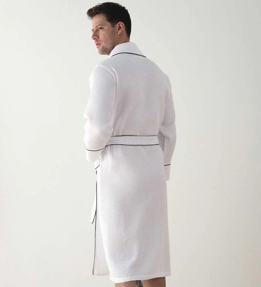 Men's Luxury Waffle Hotel Robe SEYANTE