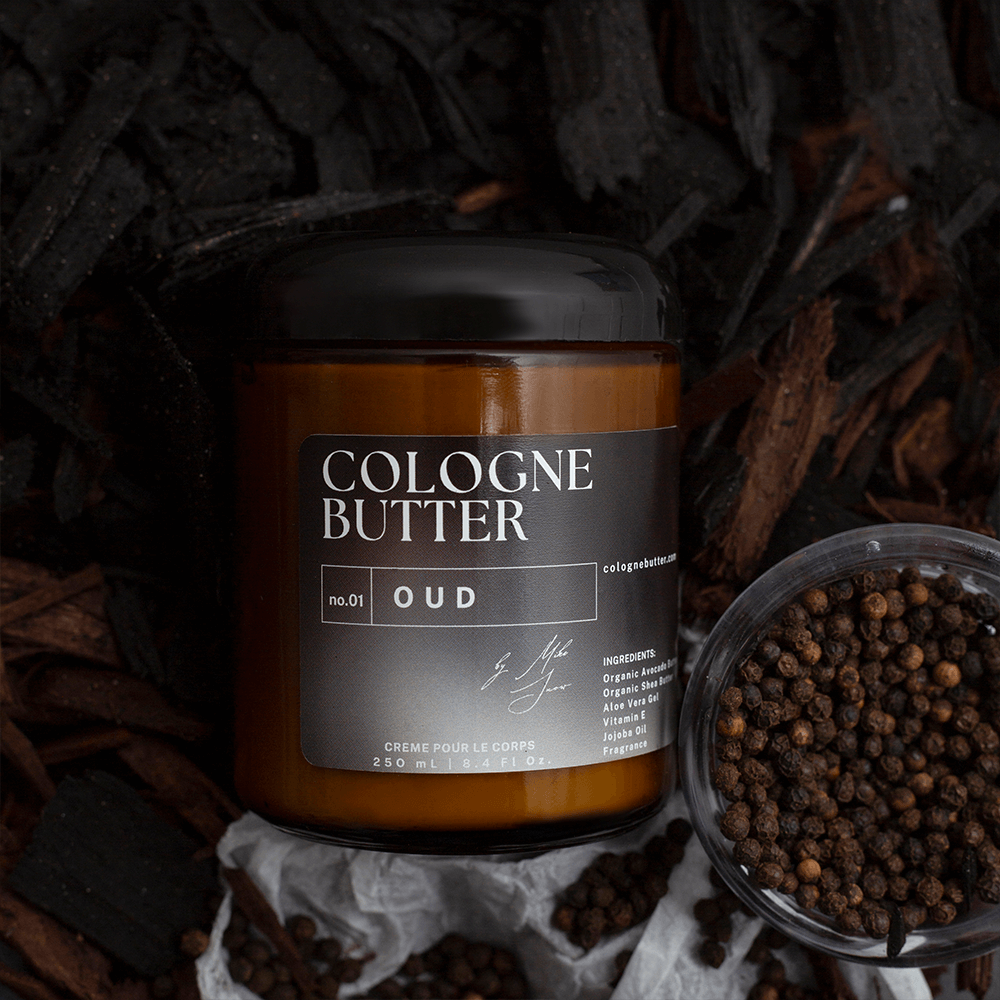 OUD - Luxury Fragrance Body Butter – Oud, Rose & Warm Spice Scent Moisturizing Skin Butter | Cologne Butter