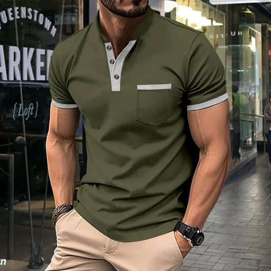 New Summer Men Short Sleeved Polo Shirt Casual Solid Color T-shirt Men's Breathable Shirt For Men Modern Stylish Clothing S-3XL