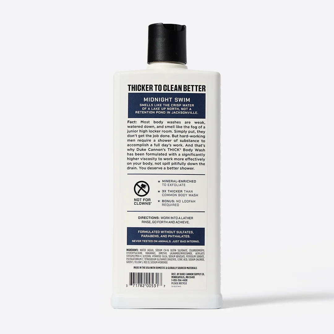 Midnight Swim Thick Body Wash | Duke Cannon Rust & Cinder