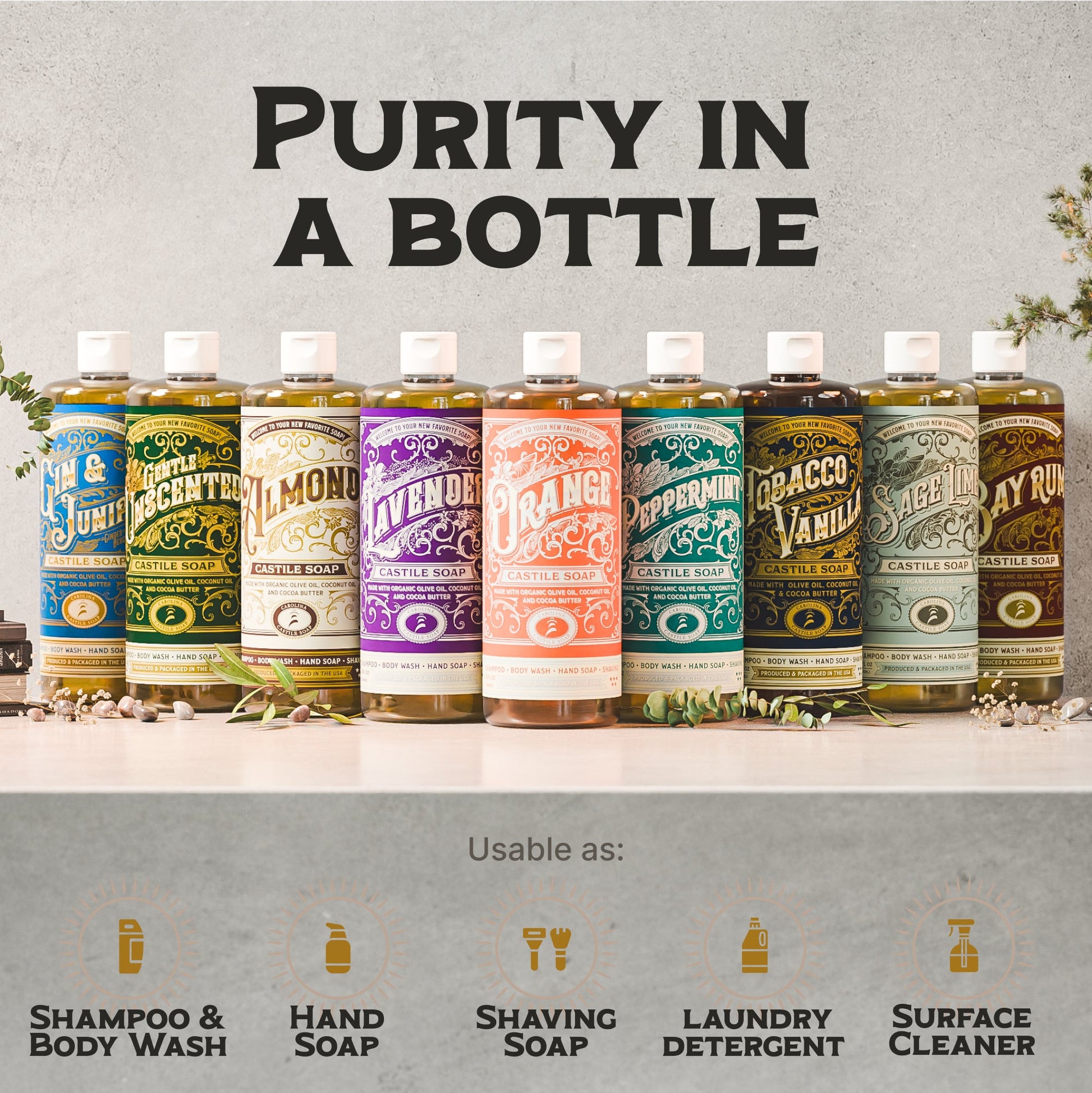 Bay Rum Castile Soap Carolina Castile Soap
