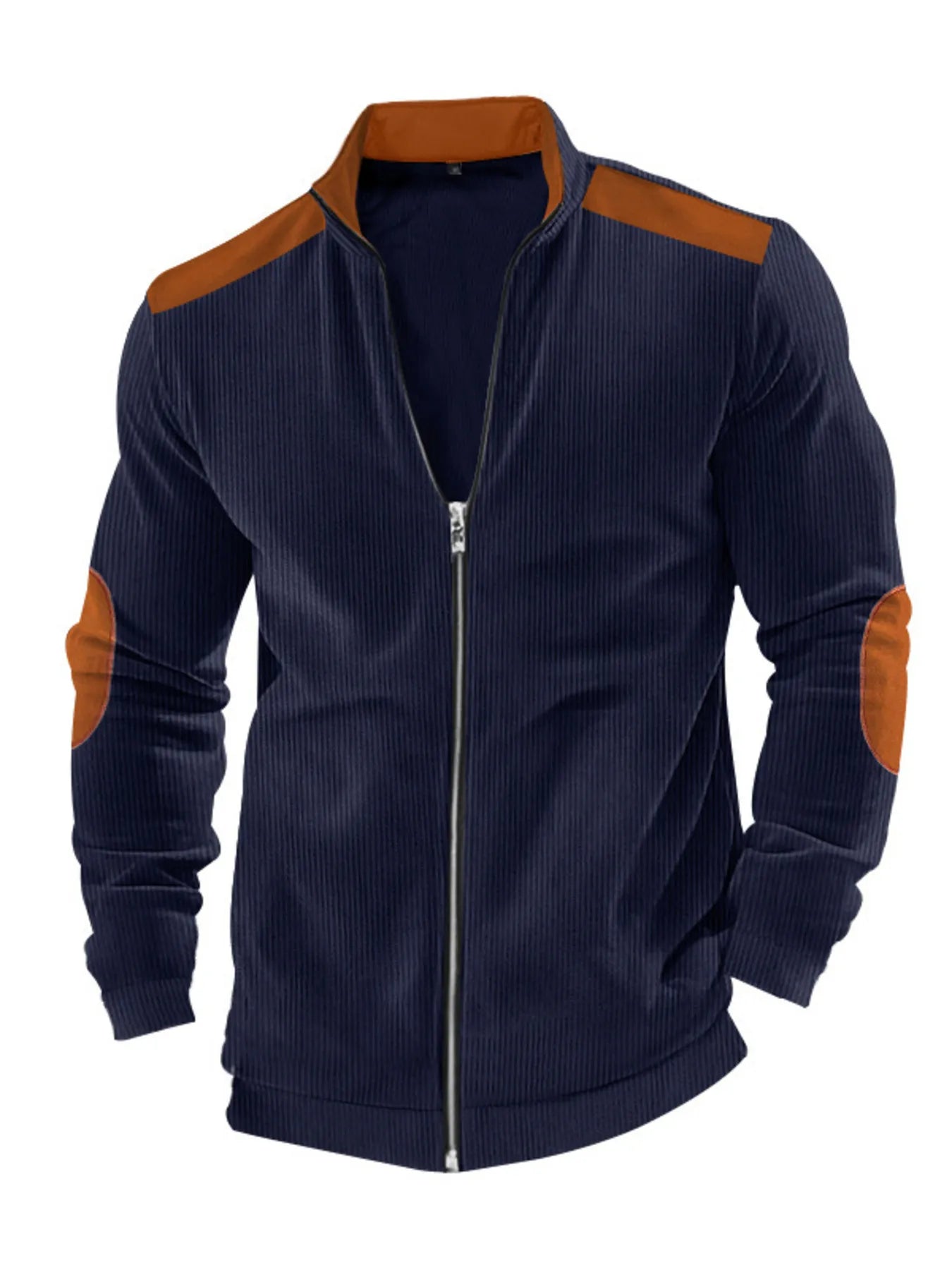 Men's Full Size Zip Up Long Sleeve Jacket Plus Size