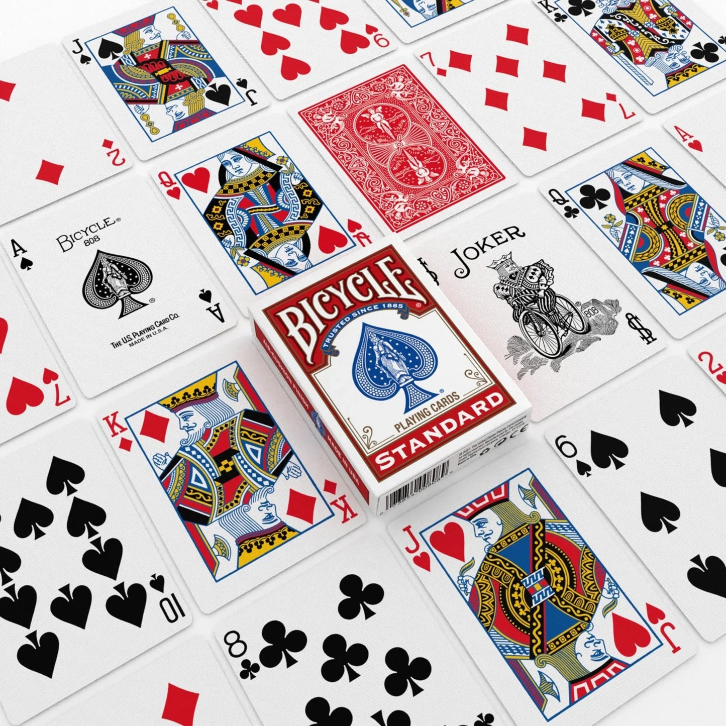 Bicycle 808 Playing Cards – Rider Back – Red or Blue Deck ClassicDecks