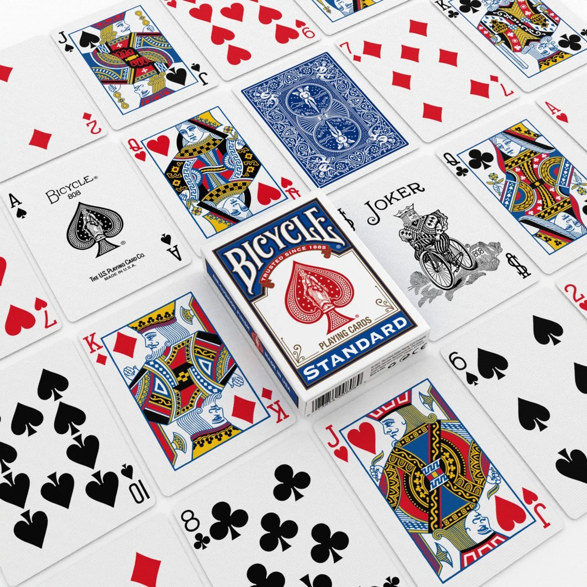 Bicycle 808 Playing Cards – Rider Back – Red or Blue Deck ClassicDecks