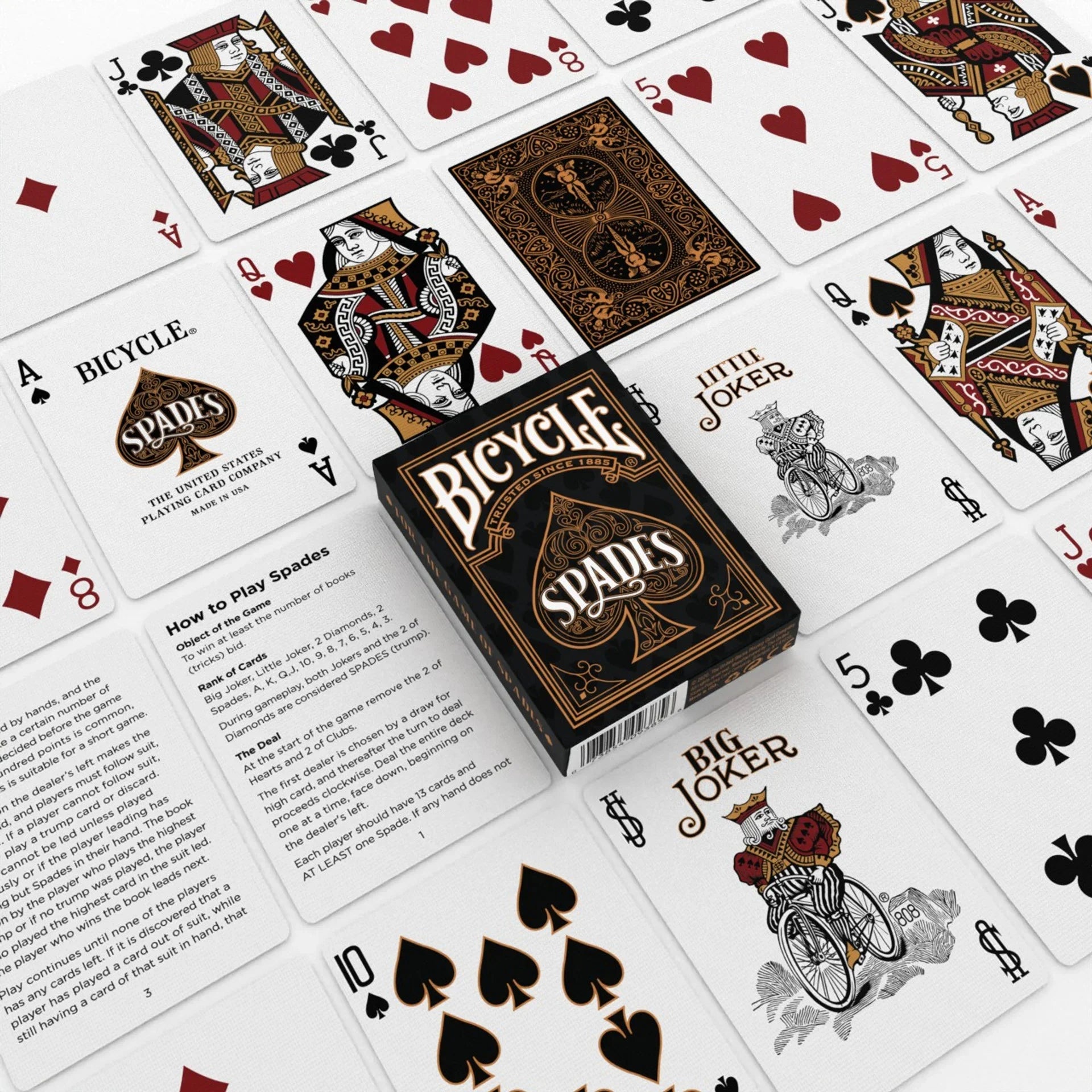 Bicycle Spades Playing Cards Deck – Classic Air-Cushion Finish ClassicDecks