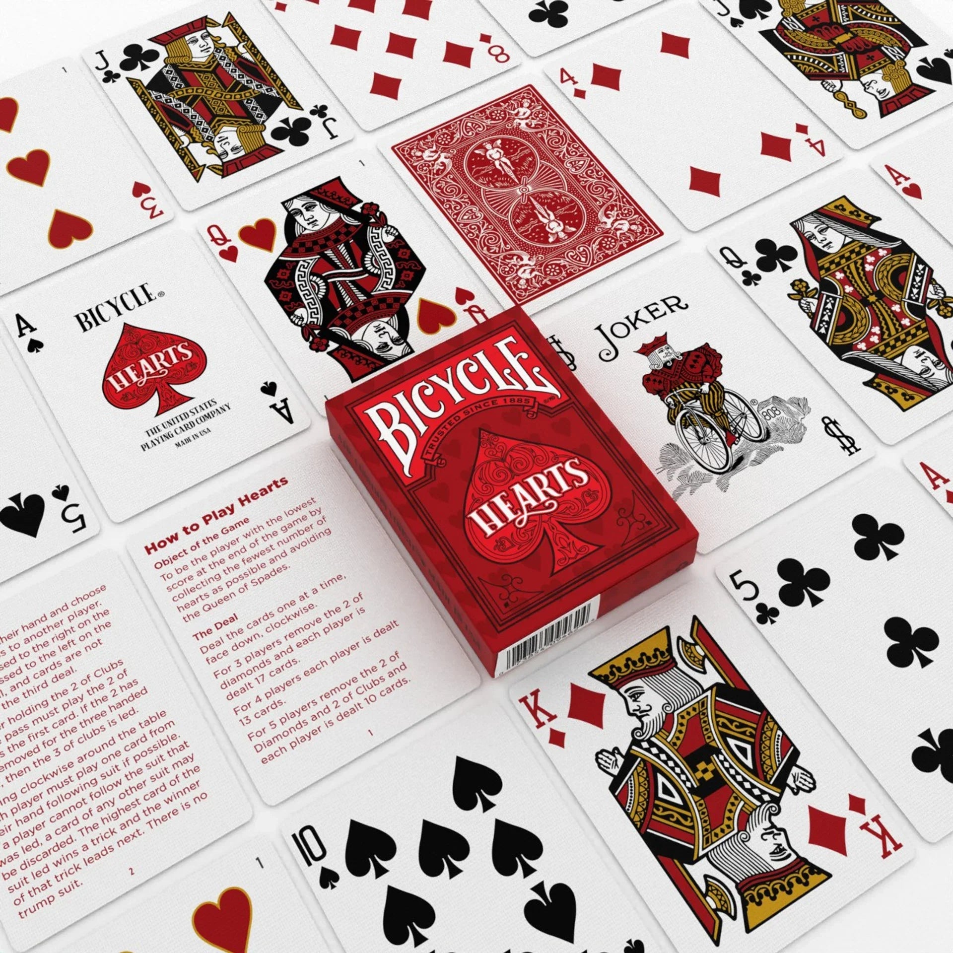 Bicycle Hearts Playing Cards Deck – Classic Air-Cushion Finish ClassicDecks