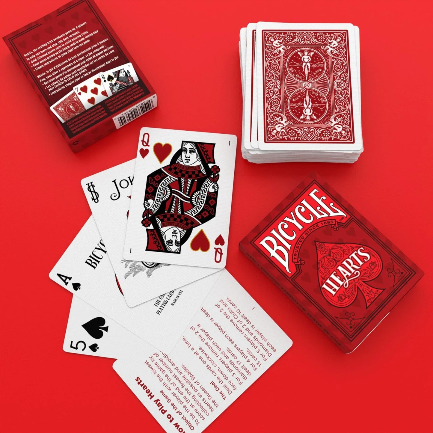 Bicycle Hearts Playing Cards Deck – Classic Air-Cushion Finish ClassicDecks
