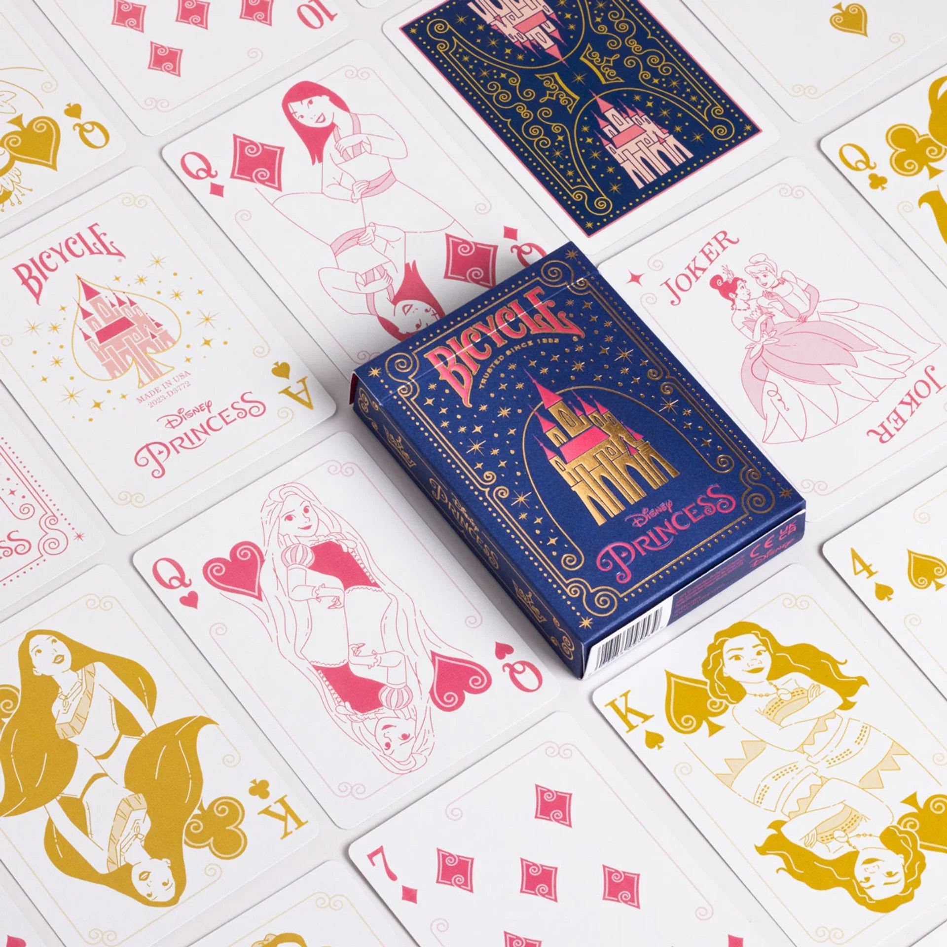 Bicycle Disney Princess Playing Cards – Pink or Blue Enchanted Edition ClassicDecks