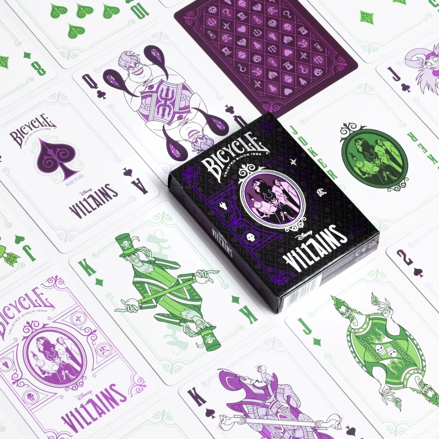 Bicycle Disney Villains Playing Cards – Purple or Green Edition ClassicDecks