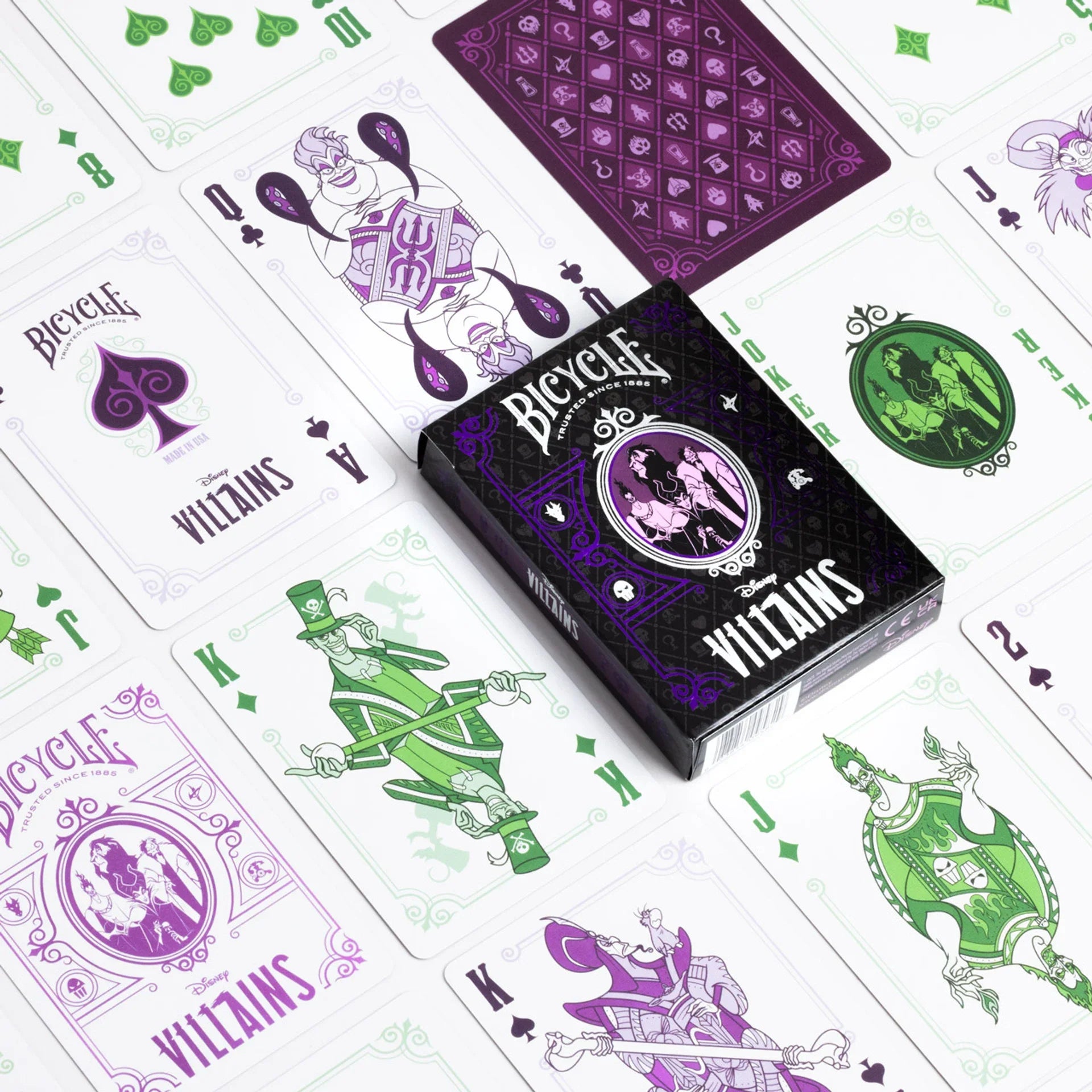 Bicycle Disney Villains Playing Cards – Purple or Green Edition ClassicDecks