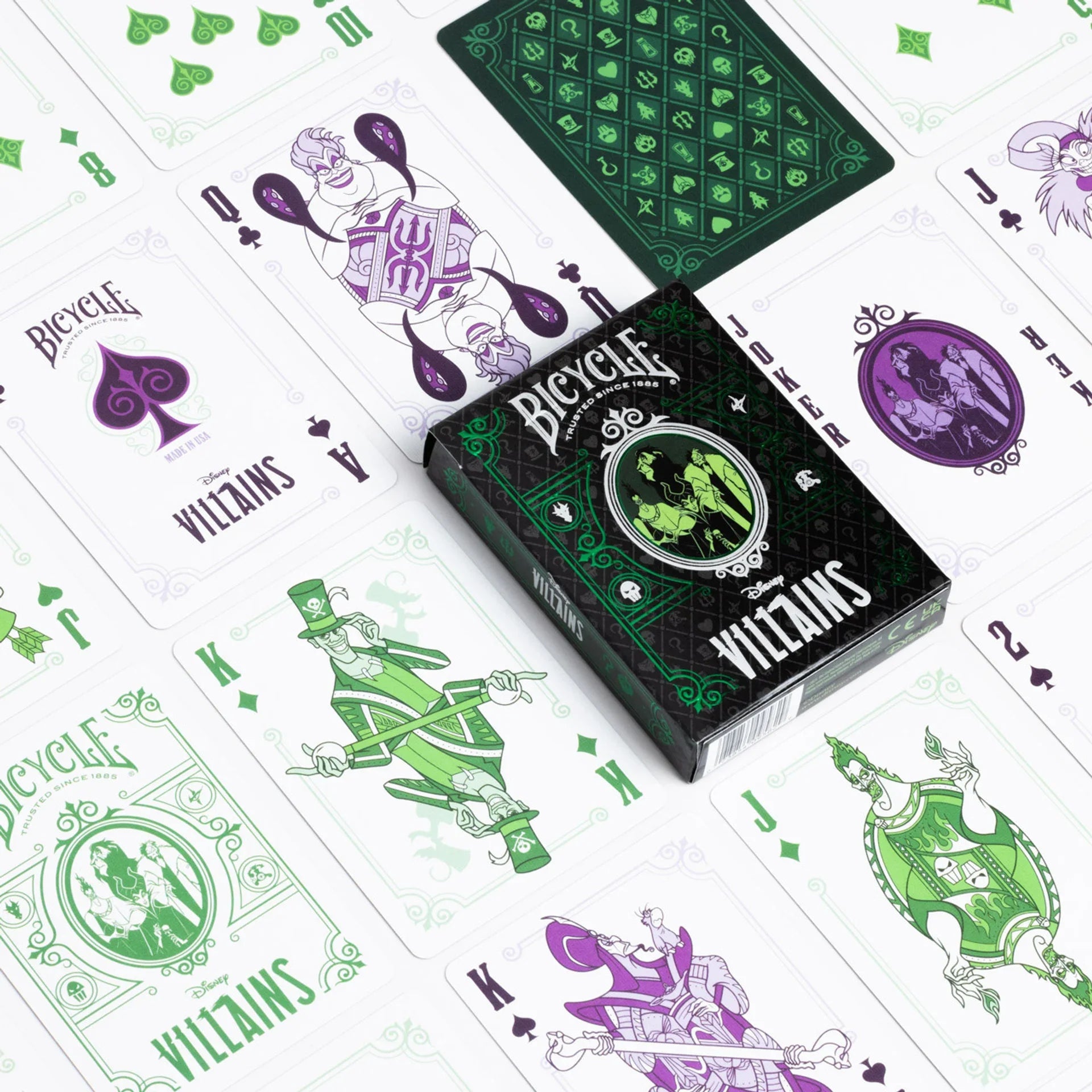 Bicycle Disney Villains Playing Cards – Purple or Green Edition ClassicDecks