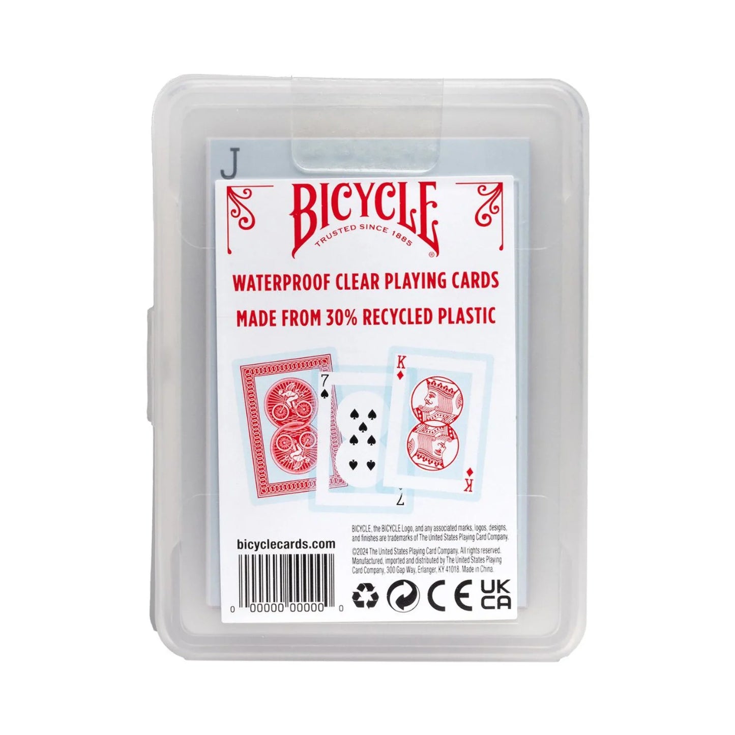 Bicycle Waterproof Playing Cards – Clear Plastic with Protective Case ClassicDecks