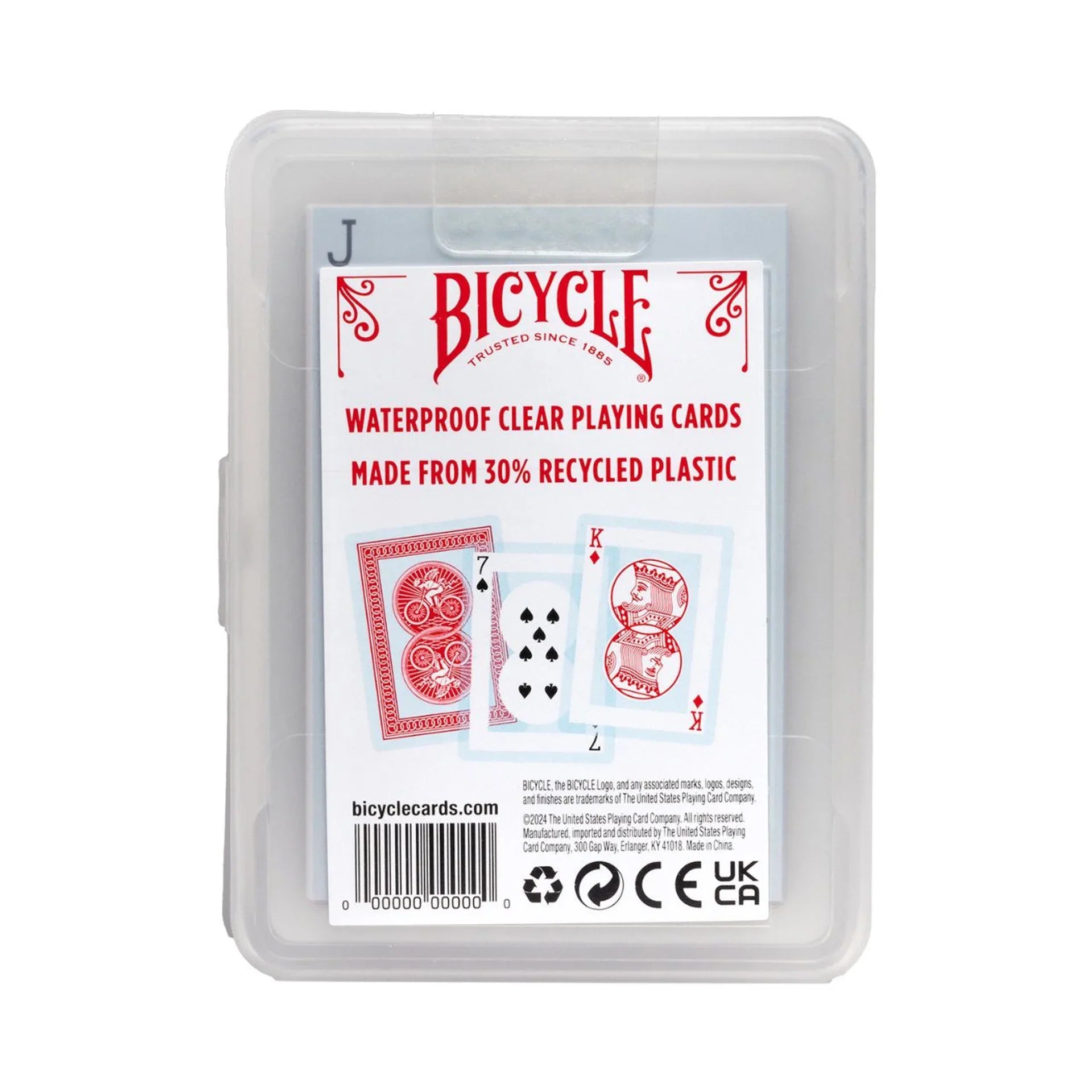 Bicycle Waterproof Playing Cards – Clear Plastic with Protective Case ClassicDecks