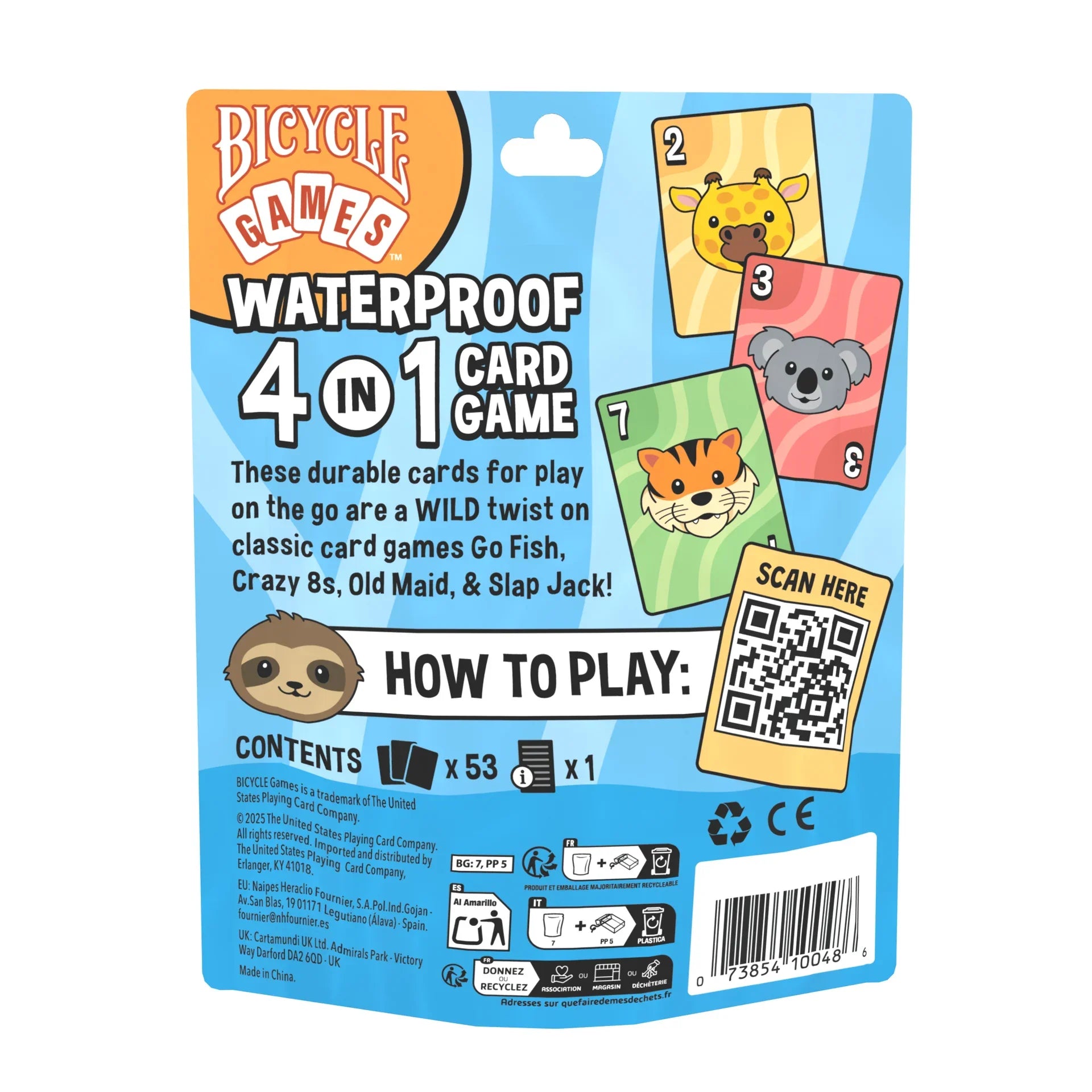 Bicycle Games Waterproof 4 in 1 Card Game ClassicDecks
