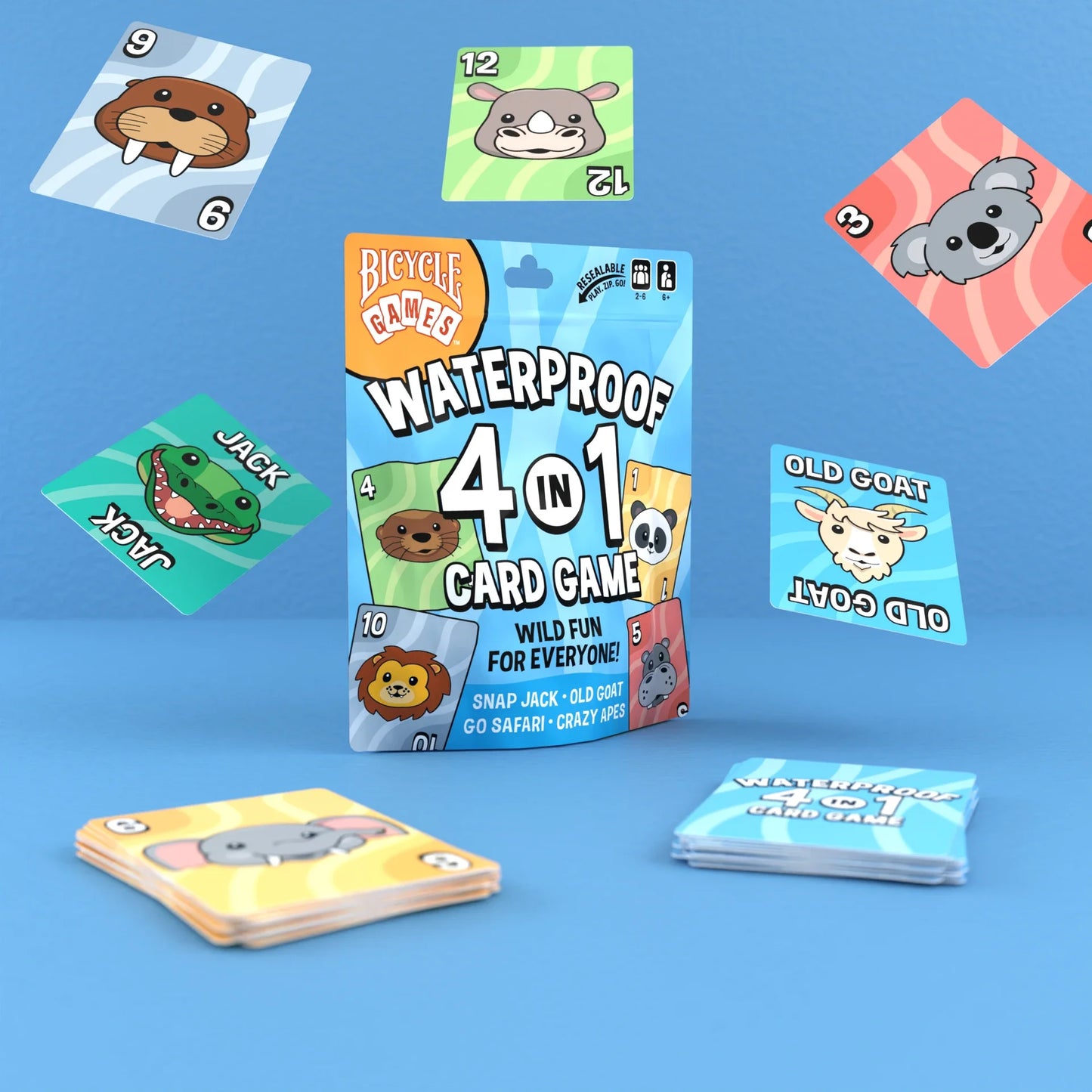 Bicycle Games Waterproof 4 in 1 Card Game ClassicDecks