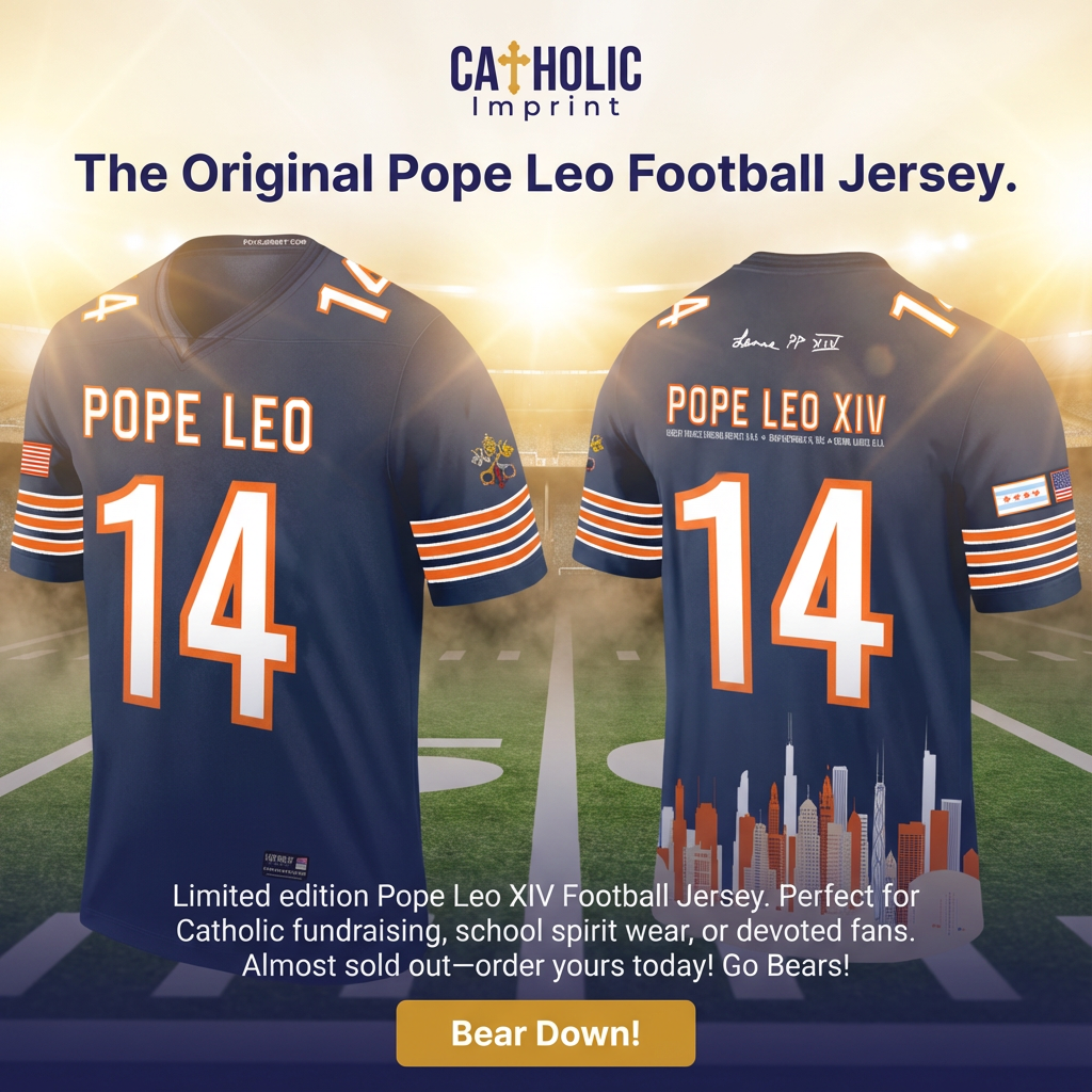 Pope Leo Baseball and Soccer Jersey Catholic Imprint