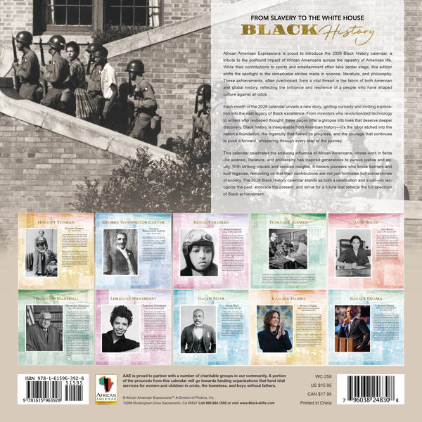 2026 Black History Calendar (Ships Sept 15, 2025)