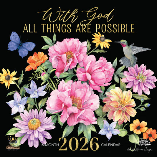 2026 With God all Things are Possible Calendar (Ships Sept 15, 2025)