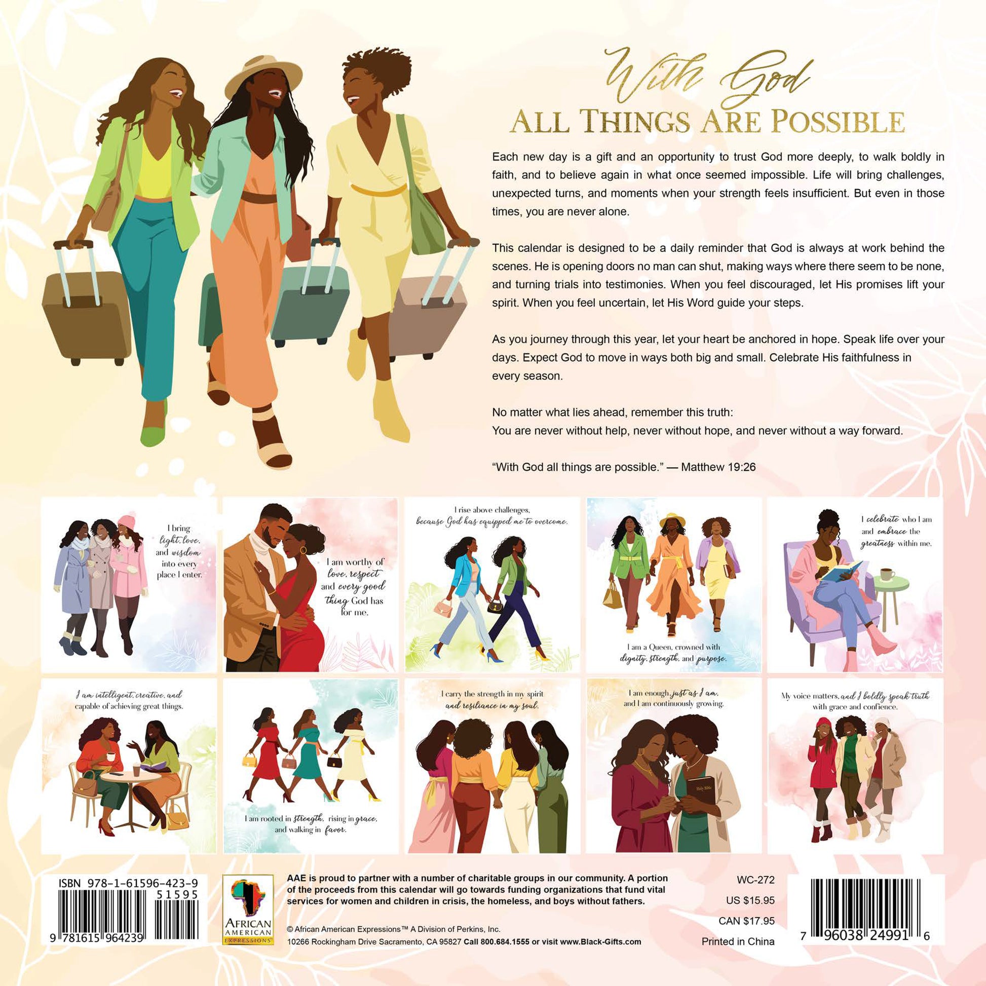 2027 With God all Things are Possible Wall Calendar - FashionMojos.com FashionMojos.com