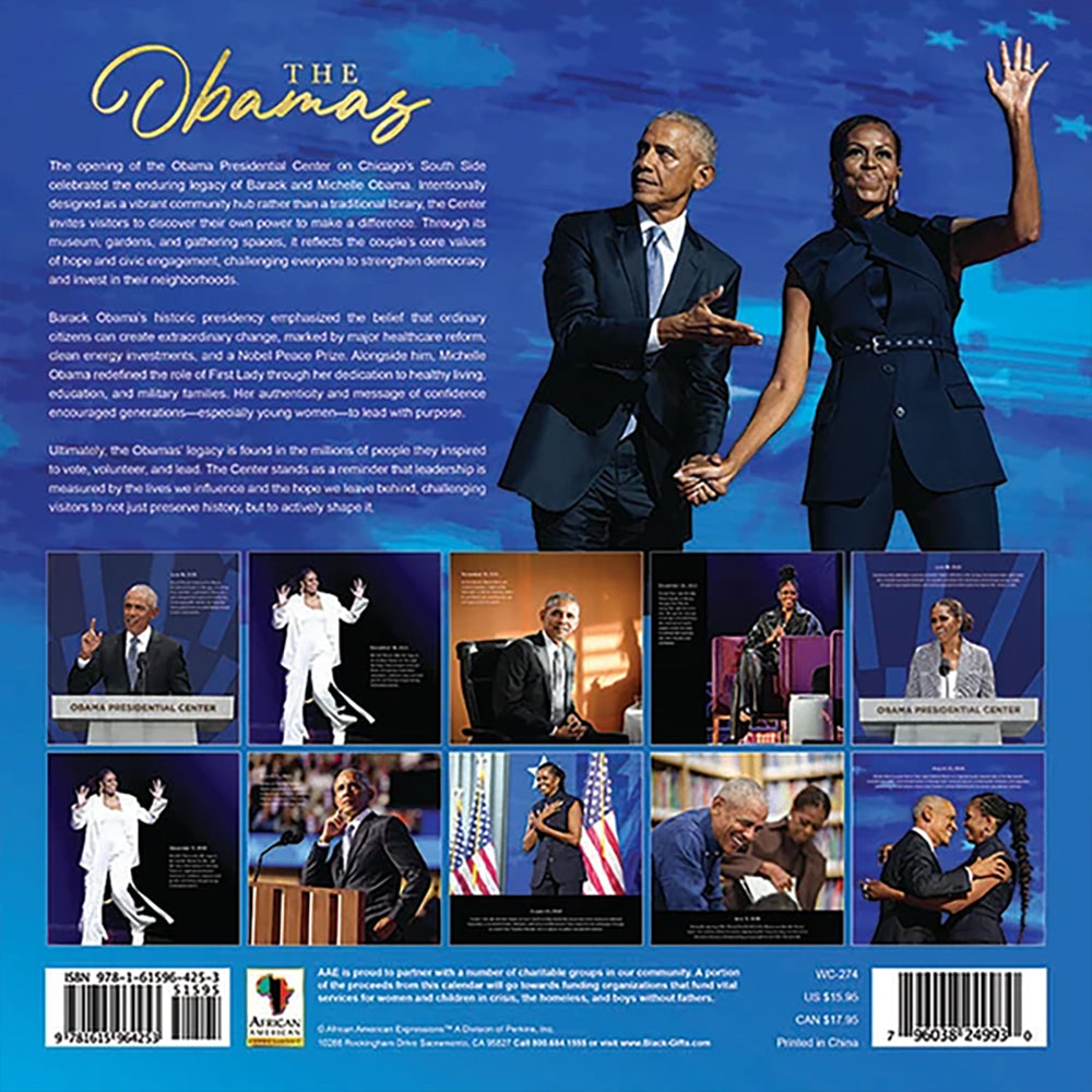 The Obamas 2027 African American Wall Calendar - FashionMojos.com